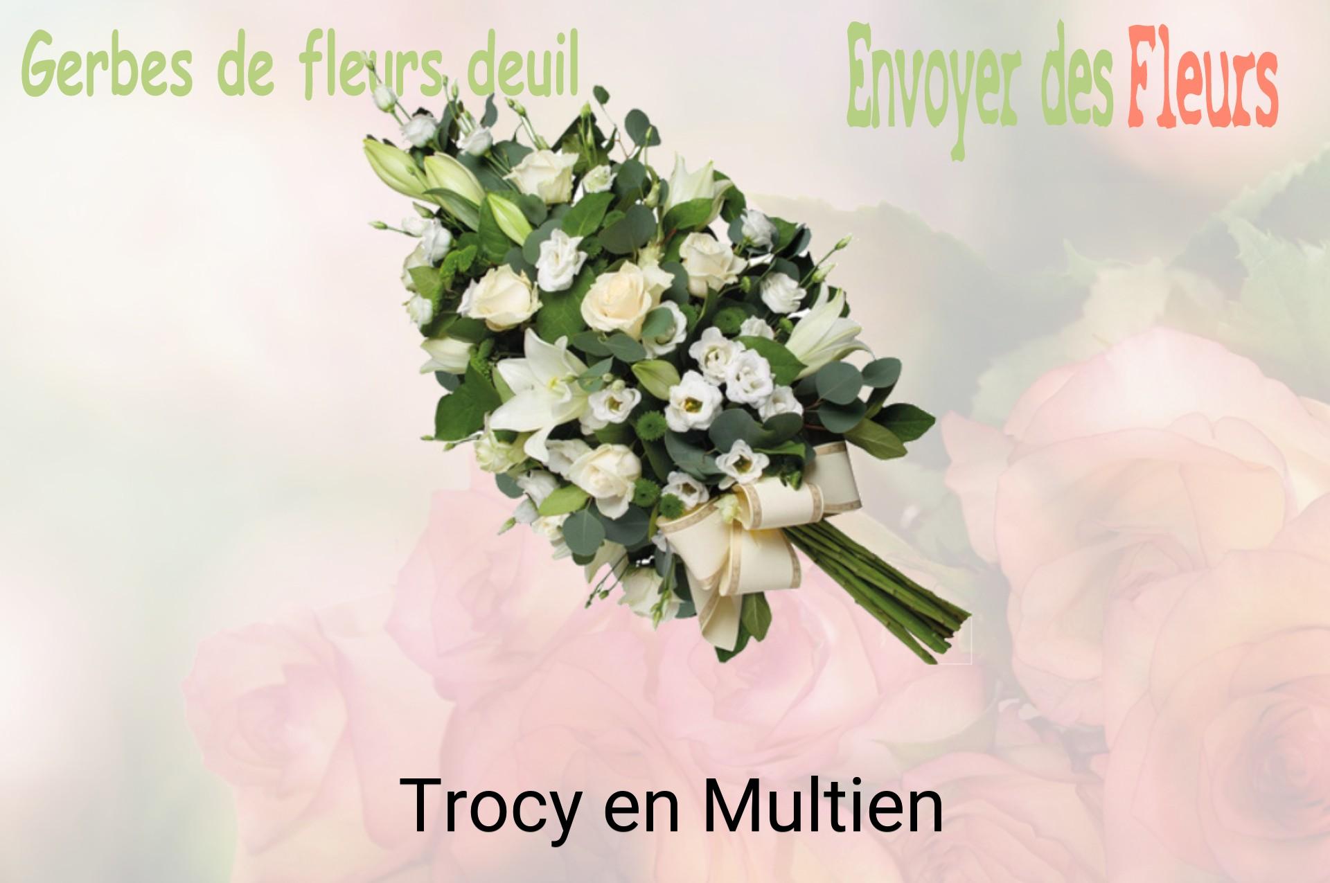 Gerbe de fleurs de deuil livrée à Trocy-en-Multien